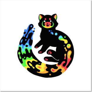 Rainbow Red Panda Posters and Art